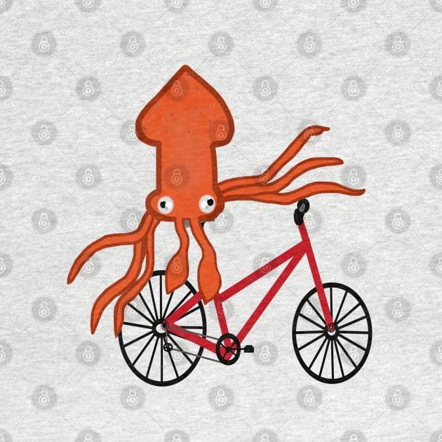 Squid On A Bicycle by CatGirl101